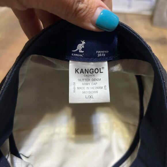 Kangol Glitter Denim Army Cap / Hat Size XL - Picture 9 of 9